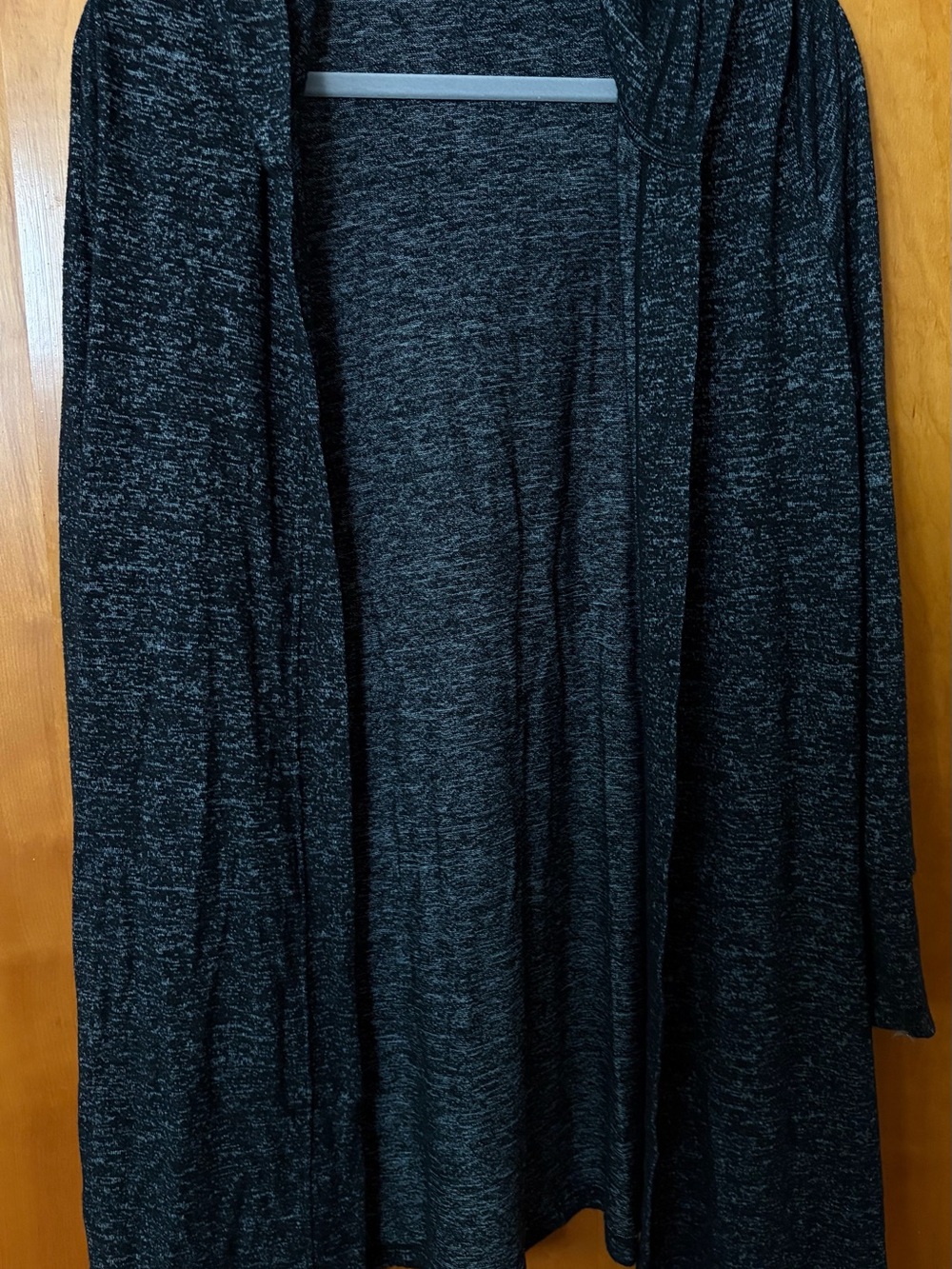 Gap Open-Front Black Marled Women's Hooded Cardigan Sweater